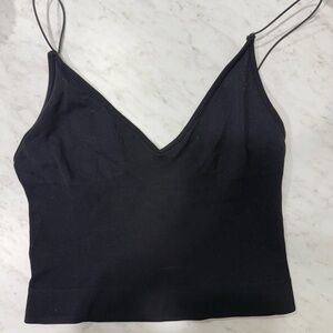 Free People Black Bralette with Spaghetti Straps